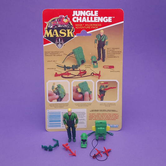 M.A.S.K ☆ MATT TRAKKER JUNGLE CHALLENGE Vintage MASK Figure ☆ Kenner 80s Loose