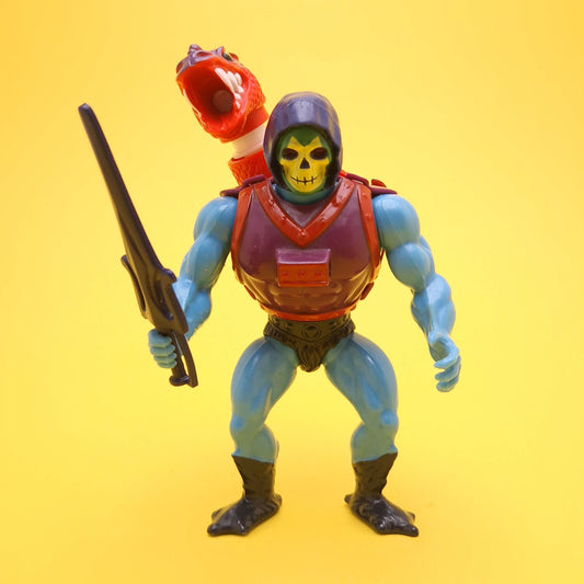 MASTERS OF THE UNIVERSE ☆ DRAGON BLASTER SKELETOR Vintage Figure ☆ MOTU Loose 80s Mattel Original