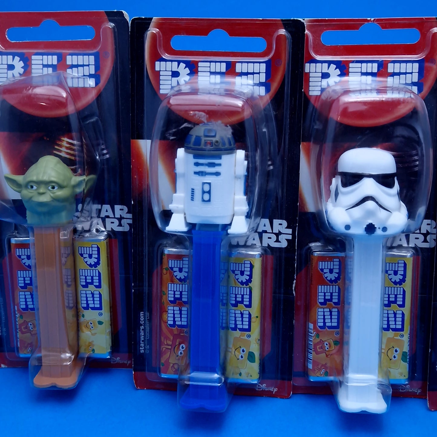 STAR WARS ☆ PEZ x4 Dispenser / Candy Roll Dispenser - Darth Vader Yoda R2D2 ☆ Boxed Sealed