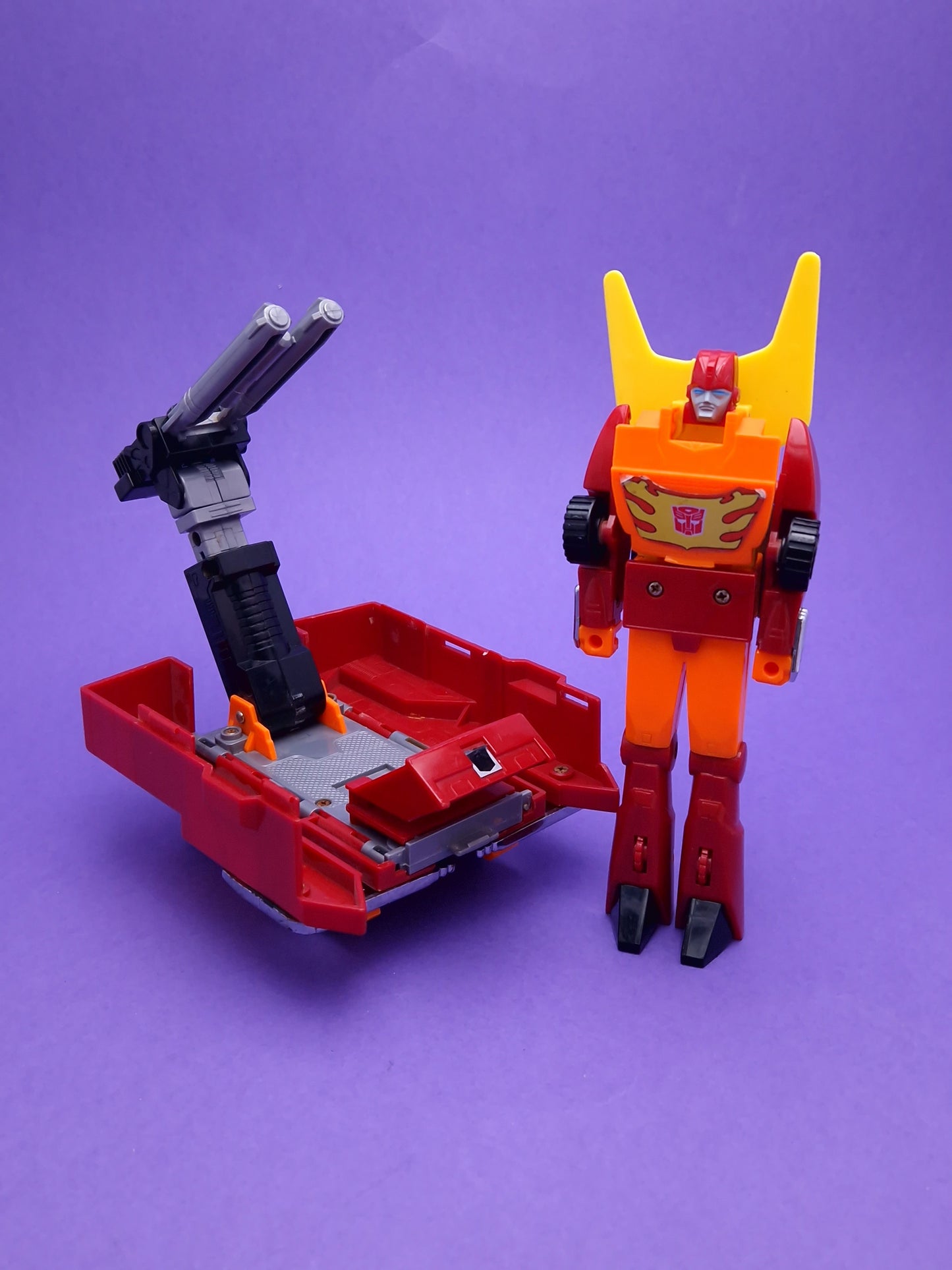 TRANSFORMERS G1 ☆ HOT ROD & RODIMUS PRIME Action Figures ☆ Robot Vintage Original 80s