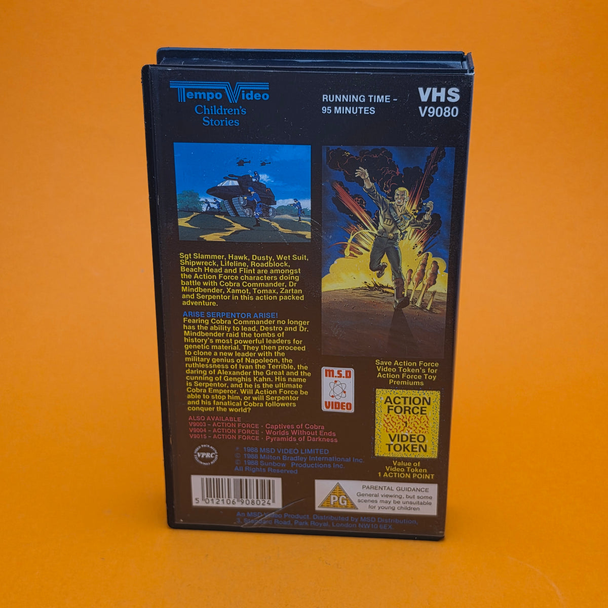 VHS Video ☆ ACTION FORCE ARISE SERPENTOR ARISE ☆ U Cert Vintage Tape PG