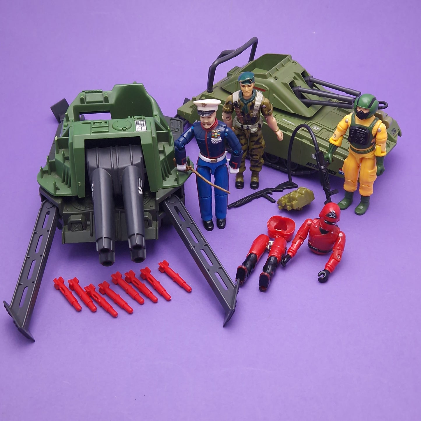 GI JOE ☆ JOBLOT Bundle RED LASER GUNG HO FALCON AIRTIGHT Armadillo Slam Figures ☆ Action Force Hasbro