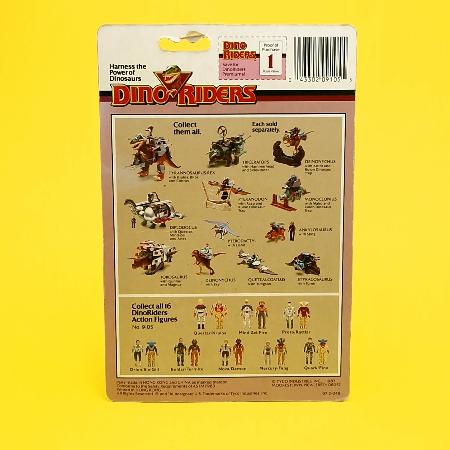 DINO RIDERS ☆ Six-Gill and Orion Double pack Action Figures ☆ Vintage TYCO 80s