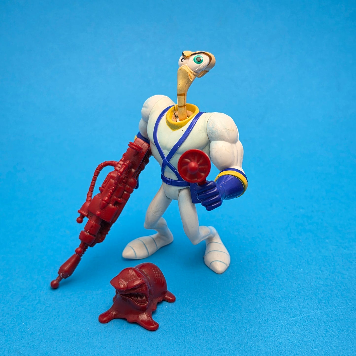 EARTHWORM JIM ☆ PETER PUPPY POCKET ROCKET SHIP Vintage Action Figures ☆ Loose Playmates