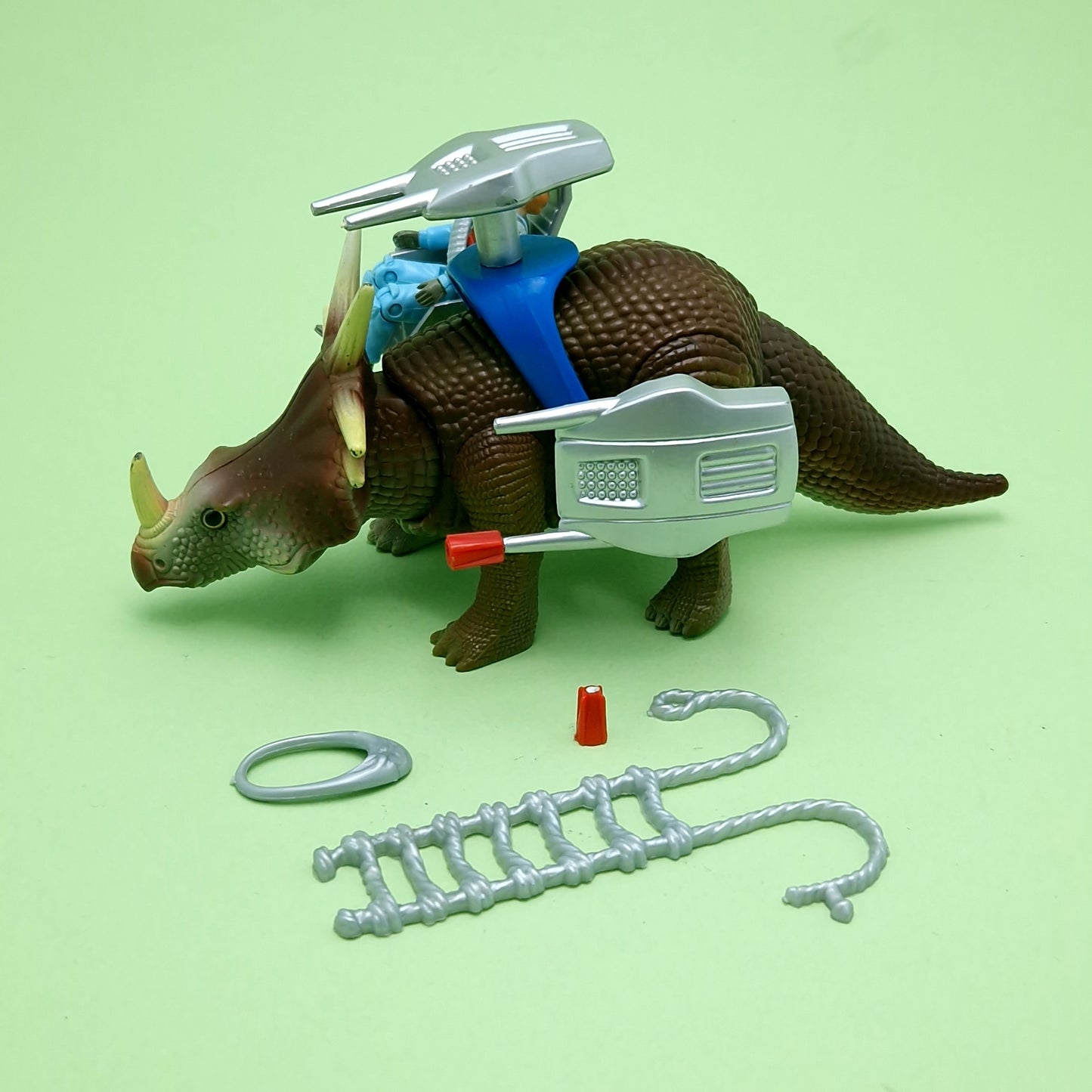 DINO RIDERS ☆ STYRACOSAURUS with Turret Action Figure ☆ Vintage TYCO 80s