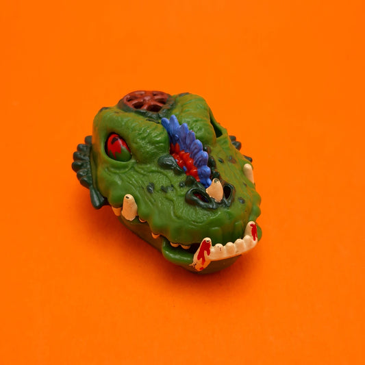 MIGHTY MAX ☆ VERSUS KRONOSAUR Horror Heads Vintage Figure Playset ☆ Complete Loose