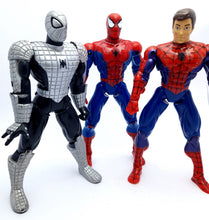 Load image into Gallery viewer, SPIDER-MAN ANIMATED SERIES ☆ 10.5in Bunlde Job Lot 3x Armour Peter Parker MARVEL Figure ☆ Loose Toybiz 90s Original
