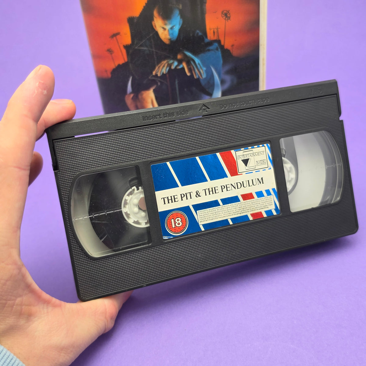 VHS Video ☆ THE PI & THE PENDULUM ☆ 18 Cert Ex Rental Big Box Vintage Tape