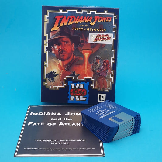 AMIGA ☆ INDIANA JONES & THE FATE OF ATLANTIS ☆ BOXED Kiss XL Vintage Retro Game Commodore
