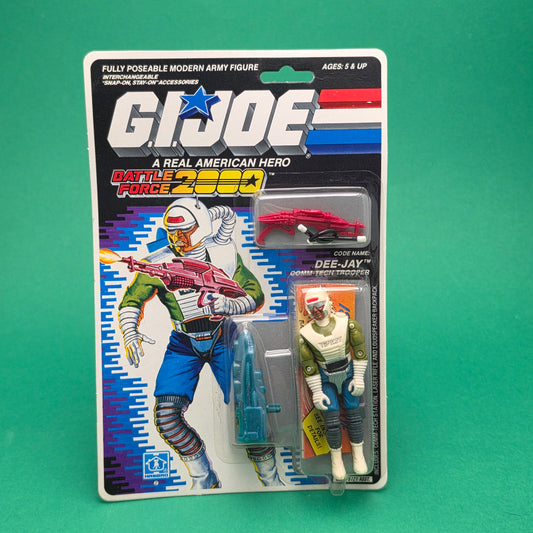 G.I JOE ☆ BATTLE FORCE 2000 DEE-JAY MOC Action Force Figure ☆ 80s Carded Hasbro
