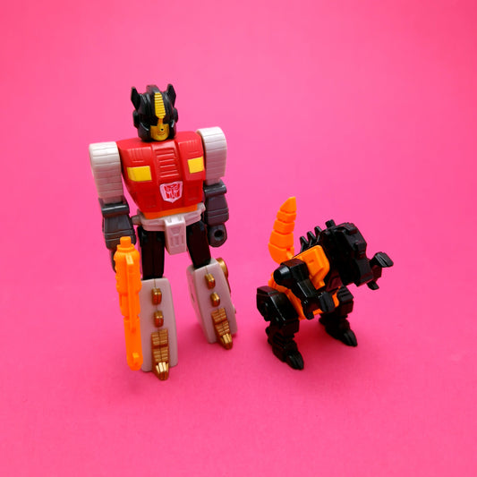 TRANSFORMERS G1 ☆ Action Masters: SNARL with TYRANNITRON Figure ☆ Robot Vintage Original 1990