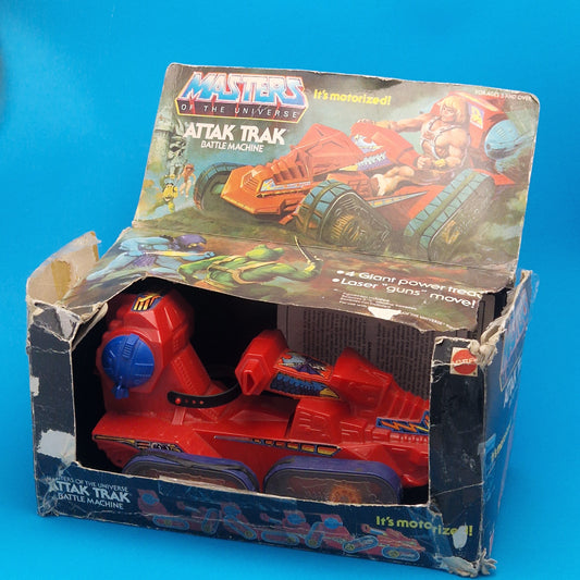 MASTERS OF THE UNIVERSE ☆ ATTAK TRAK Vintage Figure Vehicle ☆ MOTU 80s Mattel Boxed