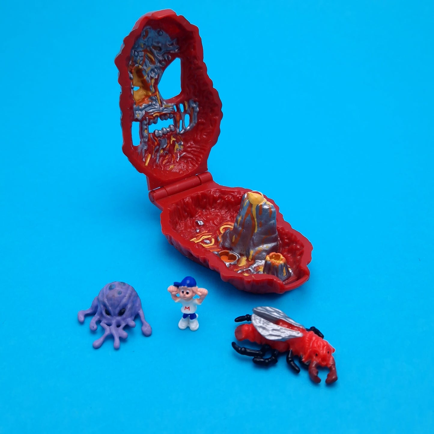 MIGHTY MAX ☆ LAVA BEAST Horror Heads Vintage Figure Playset ☆ Complete Loose