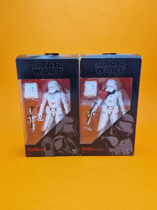 BLACK SERIES ☆ FIRST ORDER SNOWTROOPER & OFFICER 12 Star Wars Figure ☆ Sealed Hasbro