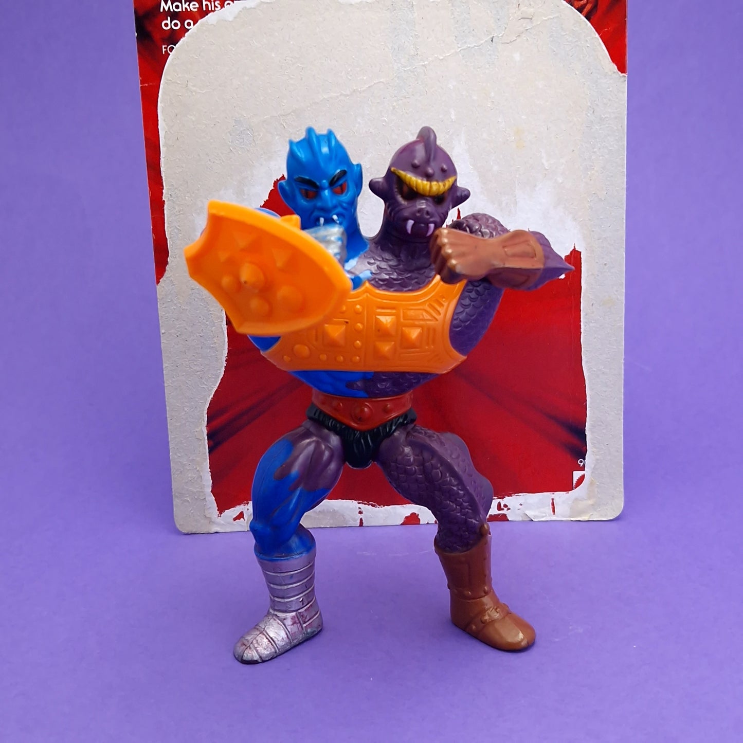 MASTERS OF THE UNIVERSE ☆ TWO-BAD Complete Vintage Figure ☆ MOTU Loose 80s Mattel Original