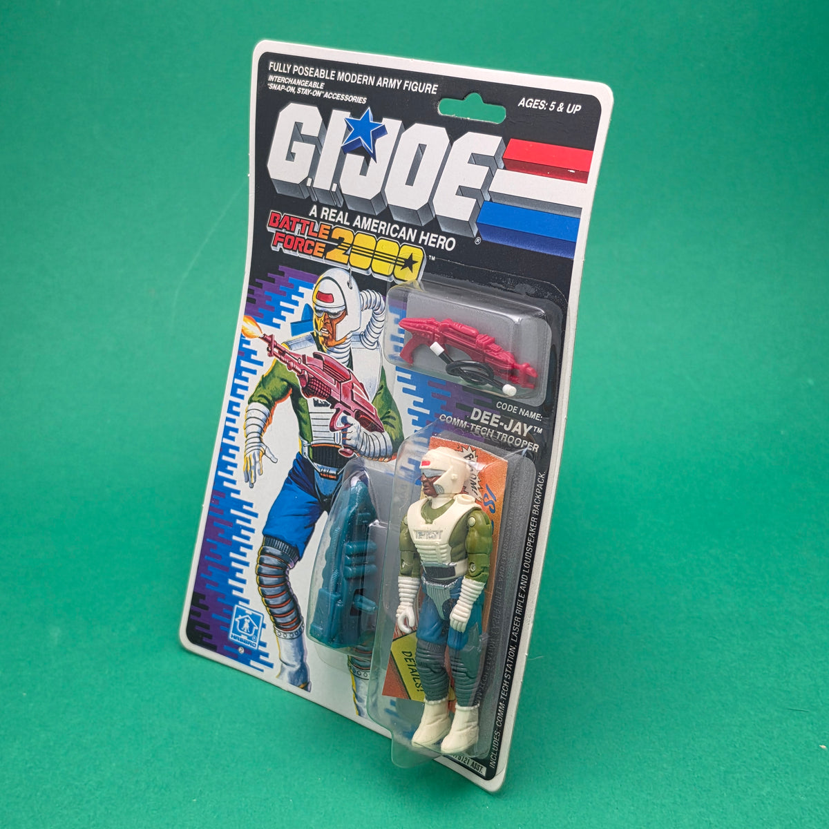 G.I JOE ☆ BATTLE FORCE 2000 DEE-JAY MOC Action Force Figure ☆ 80s Carded Hasbro