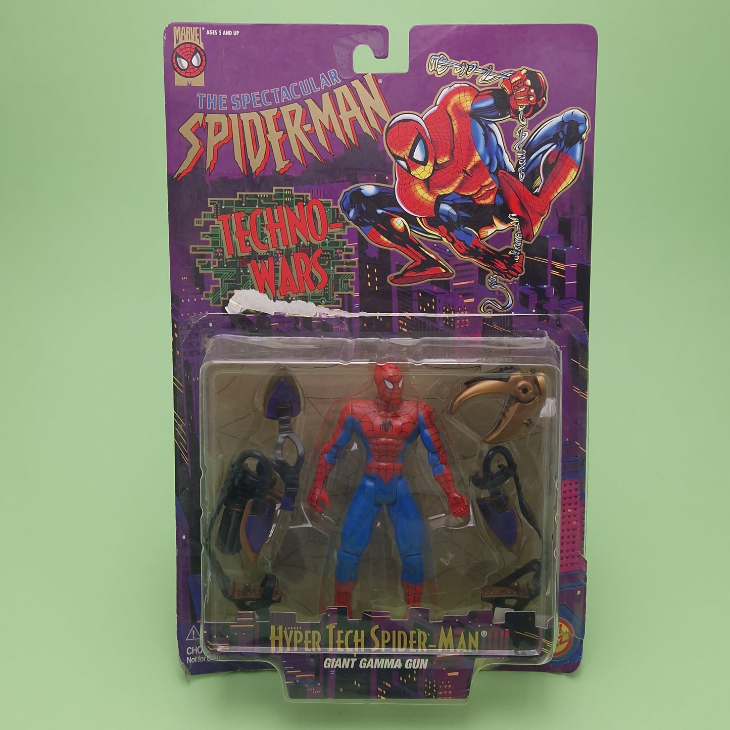 SPIDER-MAN ANIMATED SERIES ☆ TECHNO-WARS HYPER TECH Action Figure ☆ Marvel Toybiz 90s Vintage