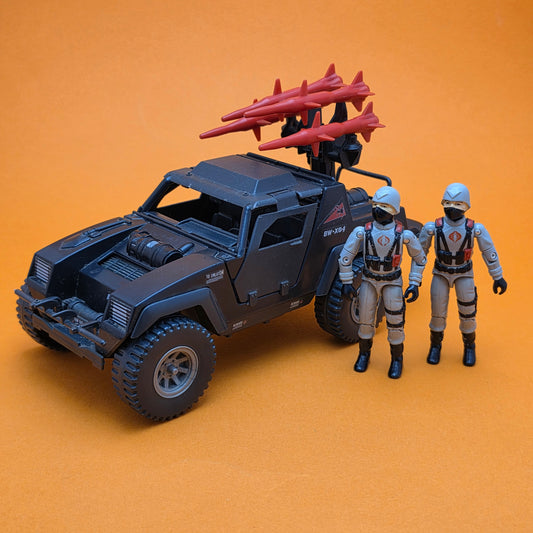 GI JOE ☆ STINGER NIGHT ATTACK 4-WD with x2 Stinger Driver Figure ☆ Action Force Hasbro 1984