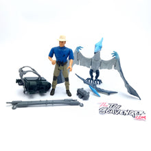 Load image into Gallery viewer, JURASSIC PARK ☆ ALAN GRANT Human &amp; PTERANODON Dino Vintage Figure ☆ Loose World
