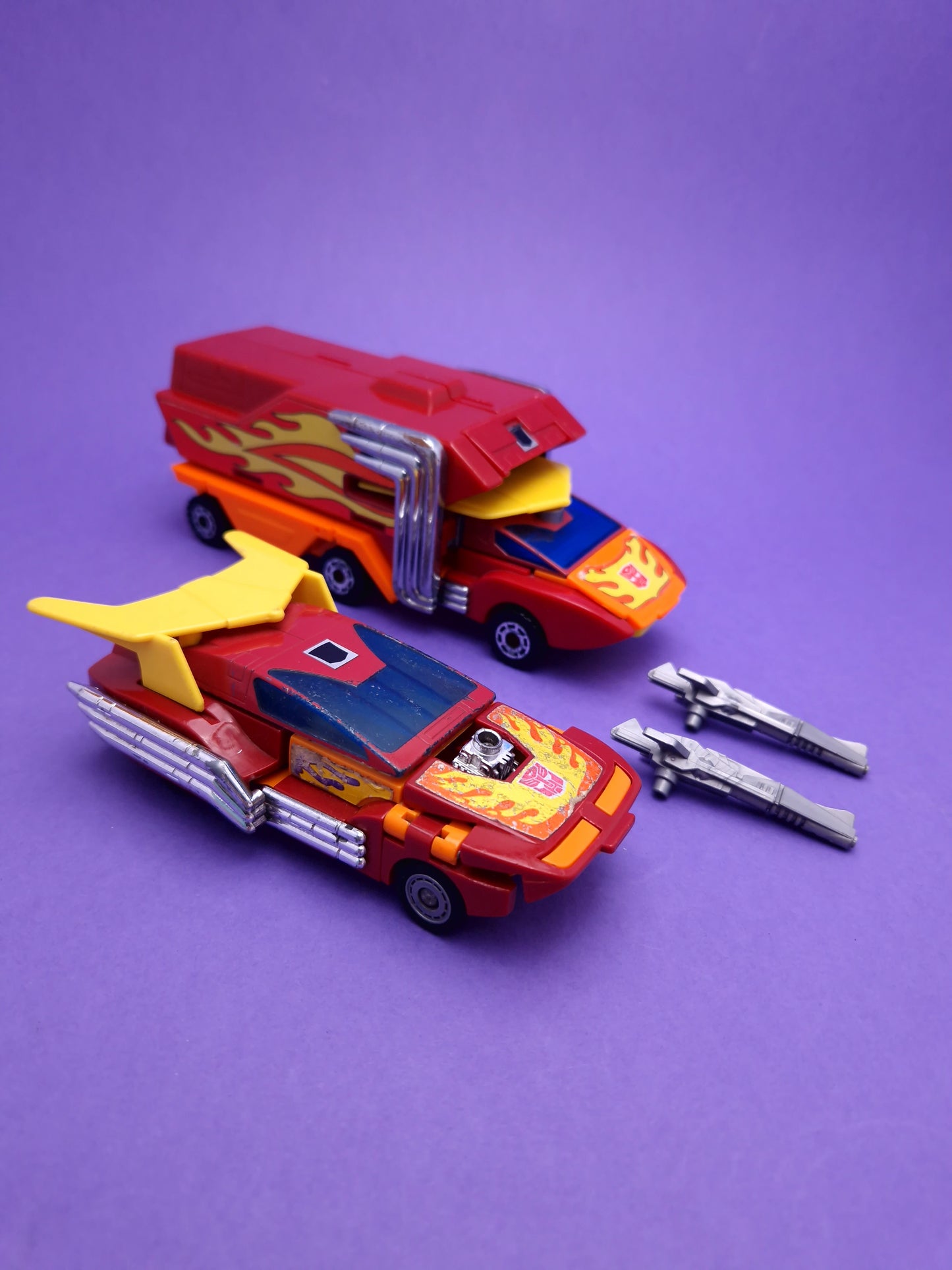 TRANSFORMERS G1 ☆ HOT ROD & RODIMUS PRIME Action Figures ☆ Robot Vintage Original 80s