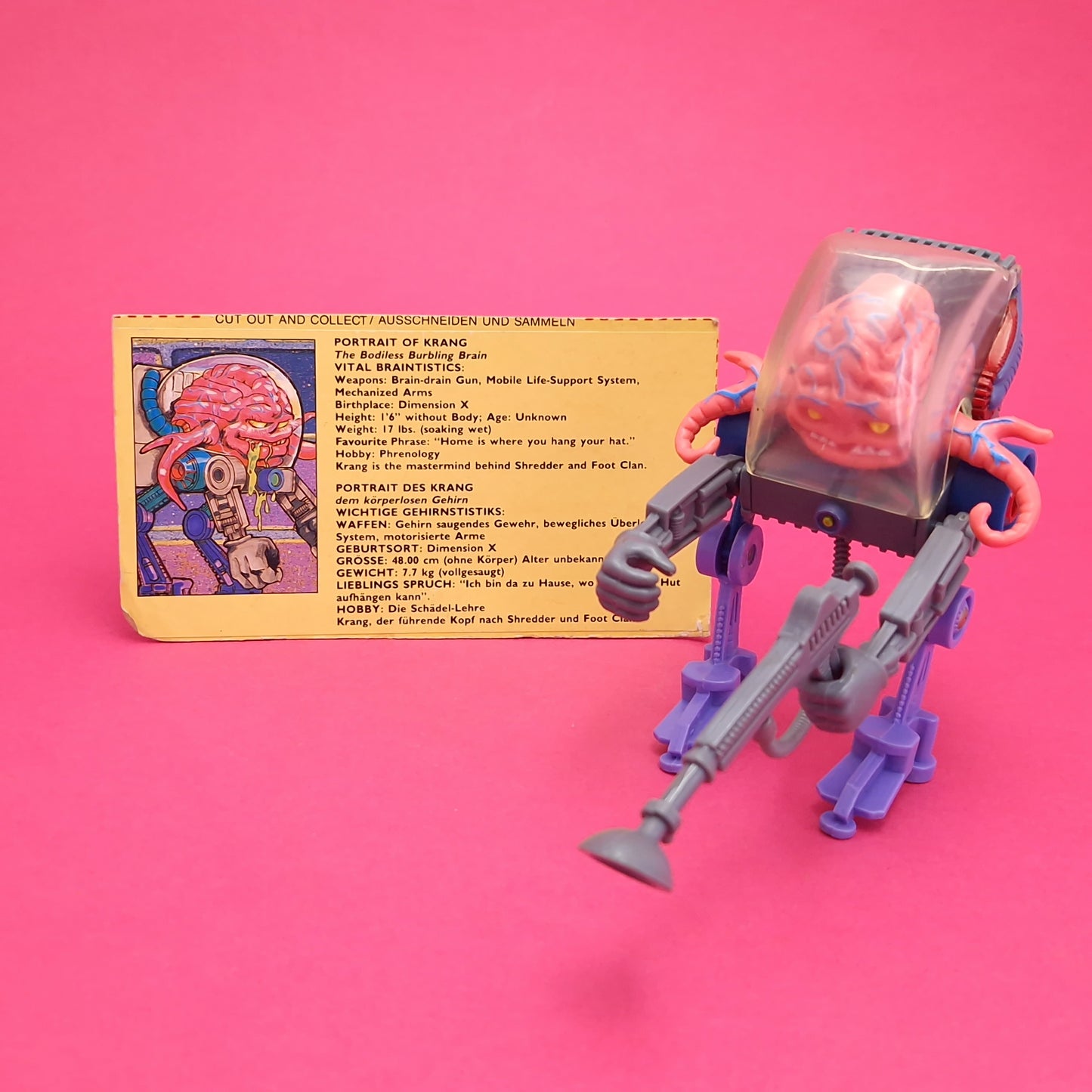 TEENAGE MUTANT NINJA TURTLES ☆ KRANG Vintage Action Figure ☆ 90s Loose Complete