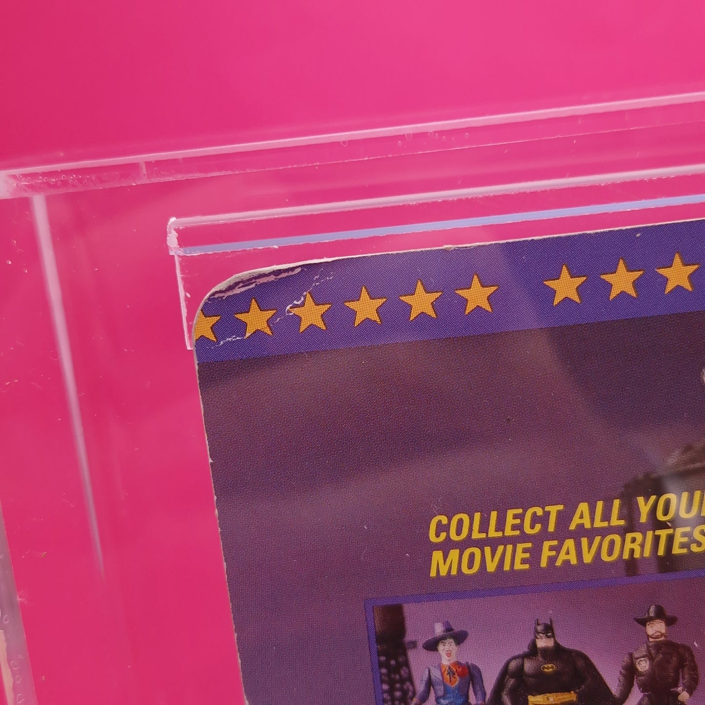 BATMAN 89 ☆ Vintage DC SUPER HEROES GRADED 80% Figure ☆ Round Jaw Head Carded Sealed Original Toybiz 1989