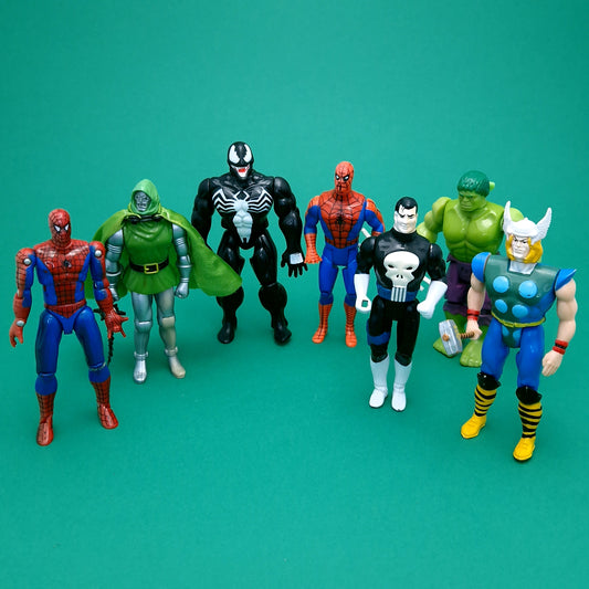 MARVEL SUPERHEROES Bundle Action Figure ☆ Vintage Original 90s Toybiz Loose