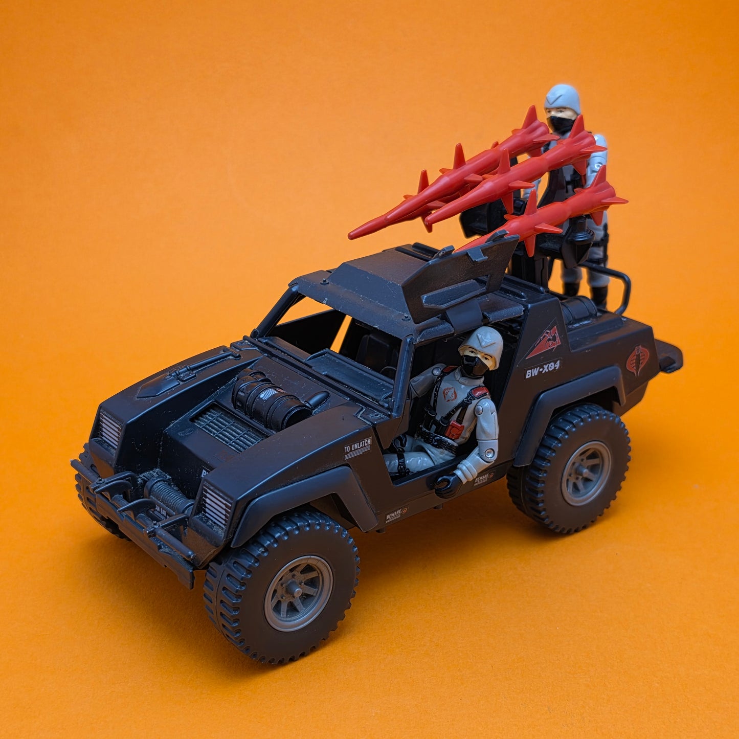 GI JOE ☆ STINGER NIGHT ATTACK 4-WD with x2 Stinger Driver Figure ☆ Action Force Hasbro 1984