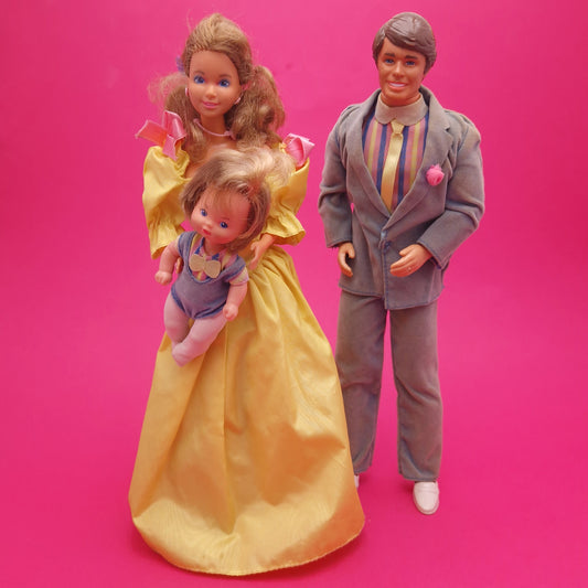 BARBIE ☆ THE HEART FAMILY MUM DAD KEN Figure Doll Original Outfit ☆ Vintage Mattel 80's Loose