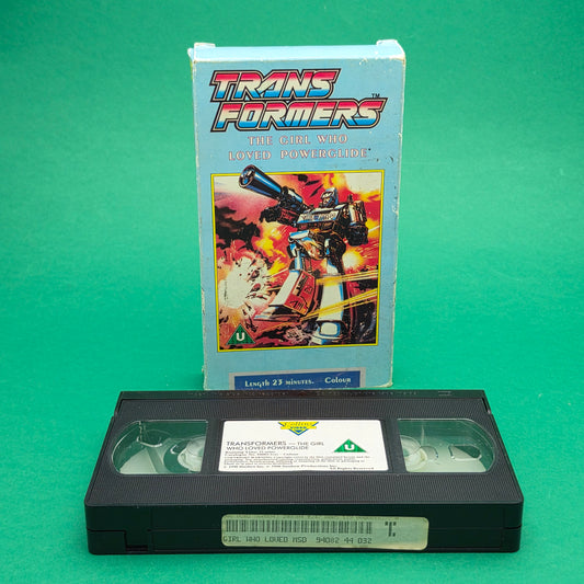 VHS Video ☆ TRANSFORMERS THE GIRL WHO LOVED POWERGLIDE ☆ U Cert Vintage Tape