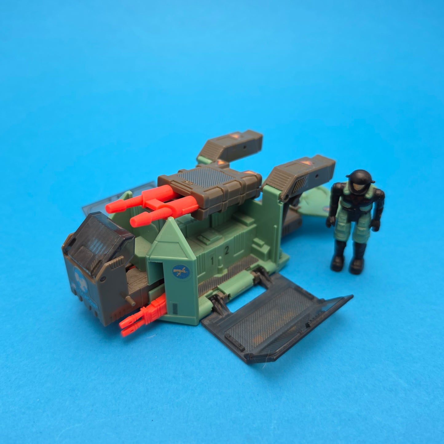 STARCOM ☆ TORNADO GUNSHIP EURO Exclusive Vehicle & Figure ☆ 80's Loose Vintage Coleco Mattel