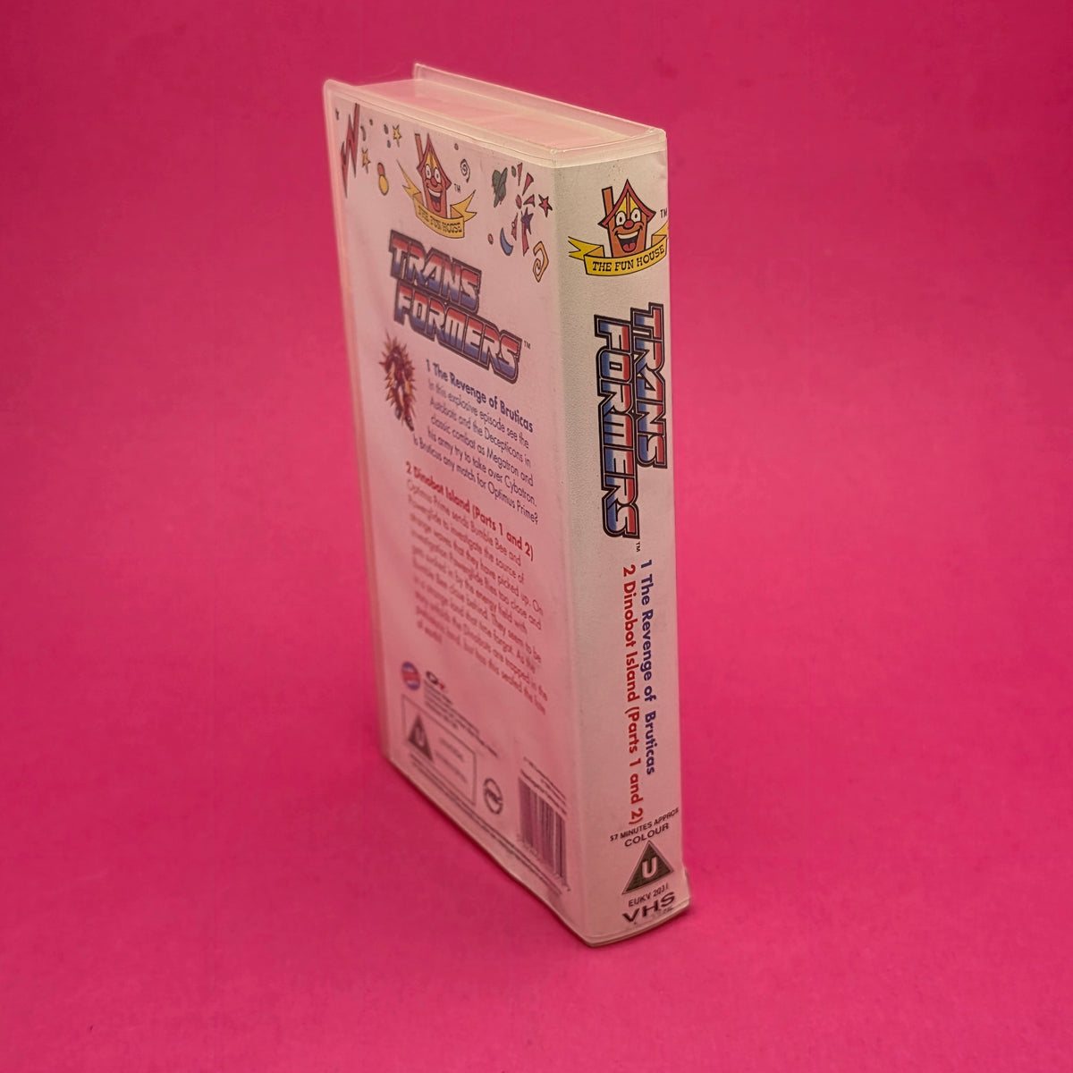 VHS Video ☆ TRANSFORMERS TWO GREAT ADVENTURES ☆ U Cert Vintage Tape Fun House