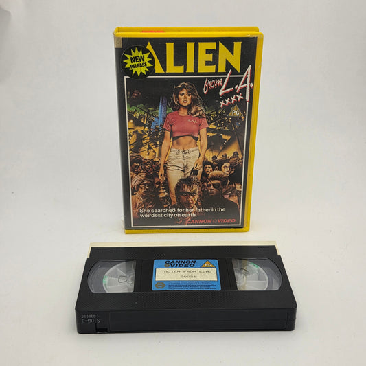 VHS Video ☆ ALIEN FROM L.A. CANNON FILMS 1st UK 1988 Albert Pyun ☆ PG Cert Big Box Ex Rental Vintage