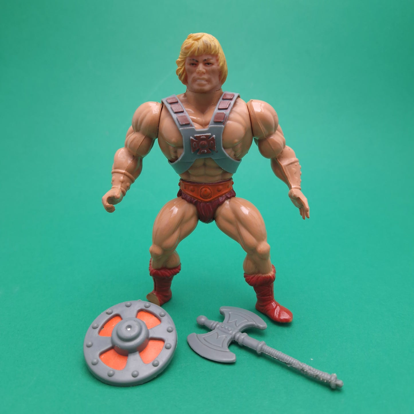 MASTERS OF THE UNIVERSE ☆ HE-MAN FRANCE Vintage Figure ☆ MOTU Loose 80s Mattel Original