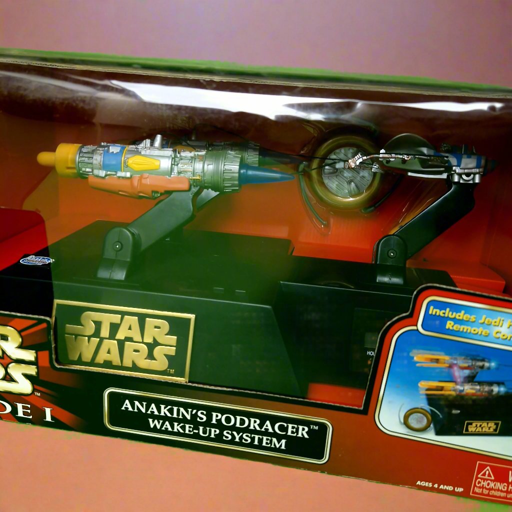 STAR WARS EPISODE 1 ☆ ANAKIN SKYWALKER'S PODRACER Wake Up System Alarm Clock ☆ MISB Boxed Sealed