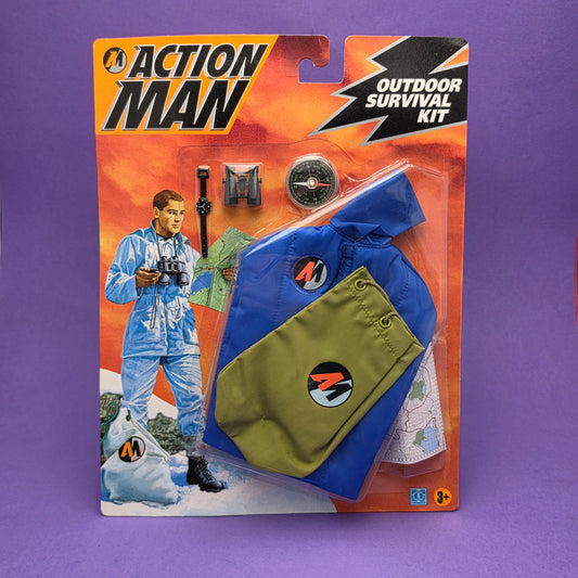 ACTION MAN ☆ OUTDOOR SURVIVAL KIT Figure Doll Accessories ☆ Vintage HASBRO SEALED Carded 90s