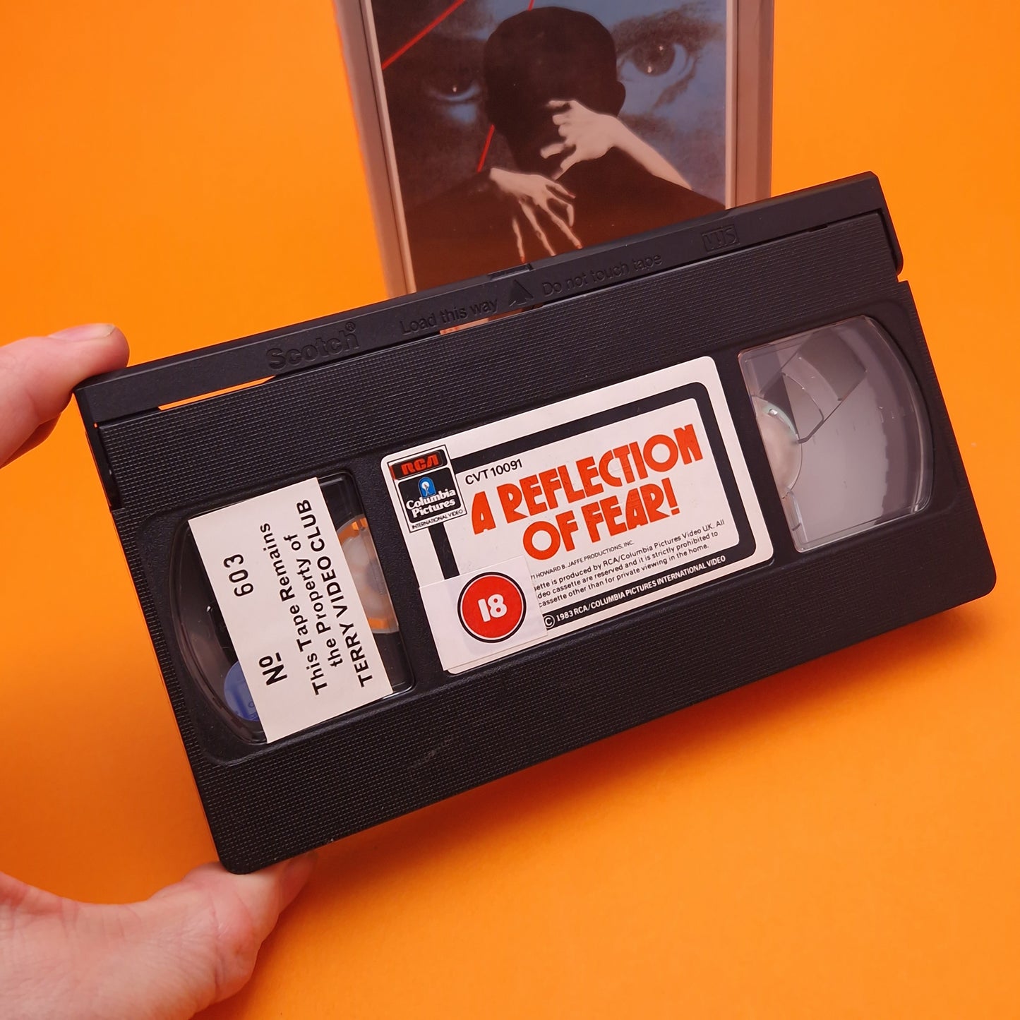 VHS Video ☆ A REFLECTION OF FEAR ☆ Silver Series Horror PRE CERT 18 Vintage