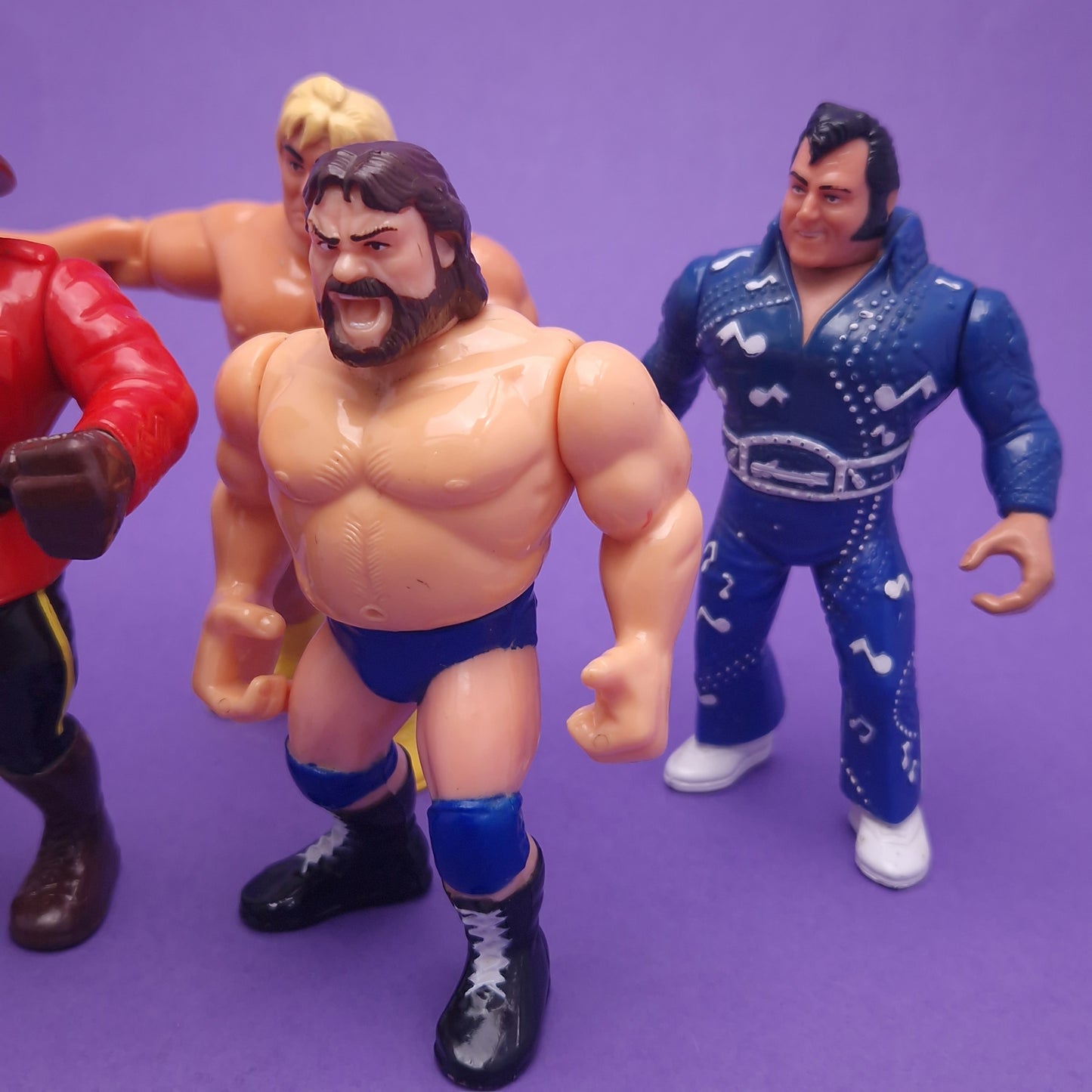 WWF HASBRO ☆ 5x Bundle MOUNTIE BULLDGOG HACKSAW Vintage Wrestling Figure ☆ Original 90s