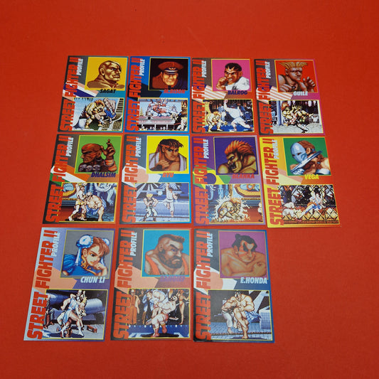 MEAN MACHINE ☆ STREET FIGHTER 2 Trading Cards ☆ Near Complete Vintage Game set