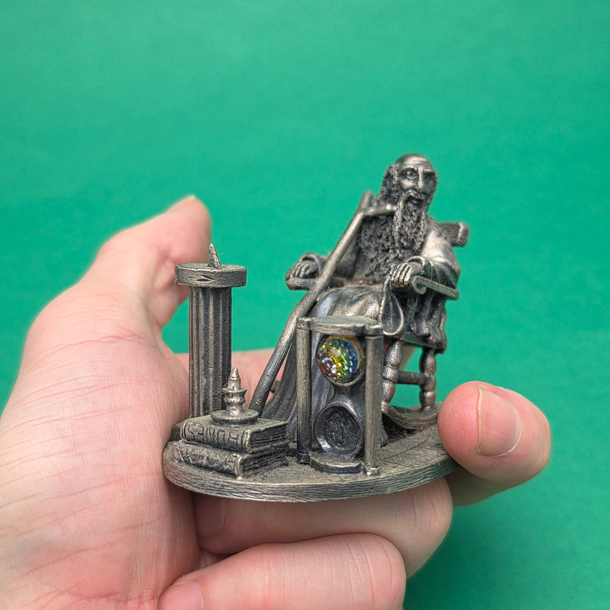 MYTH AND MAGIC ☆ OLD FATHER TIME Statue Metal Figure ☆ Loose Mark Locker