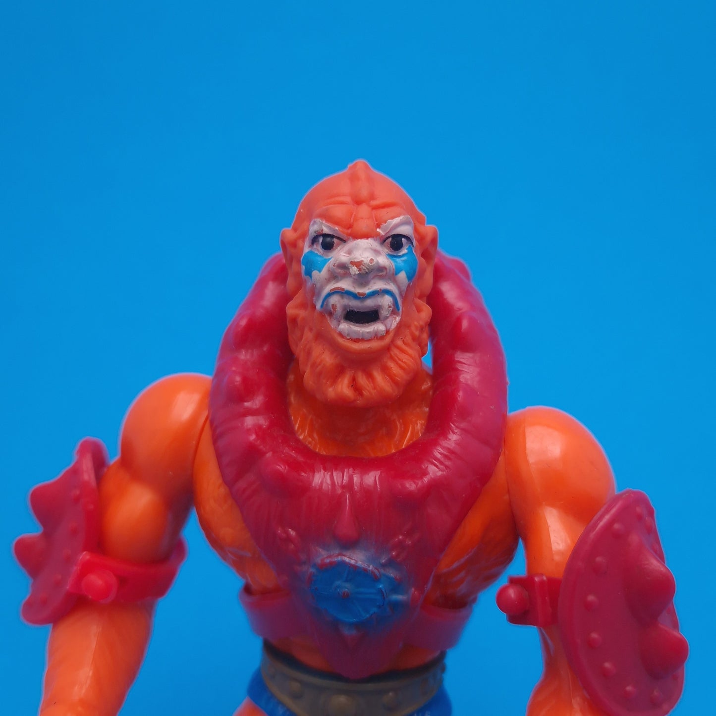 MASTERS OF THE UNIVERSE ☆ BEASTMAN RED Vintage Figure ☆ MOTU Loose 80s Mattel Original