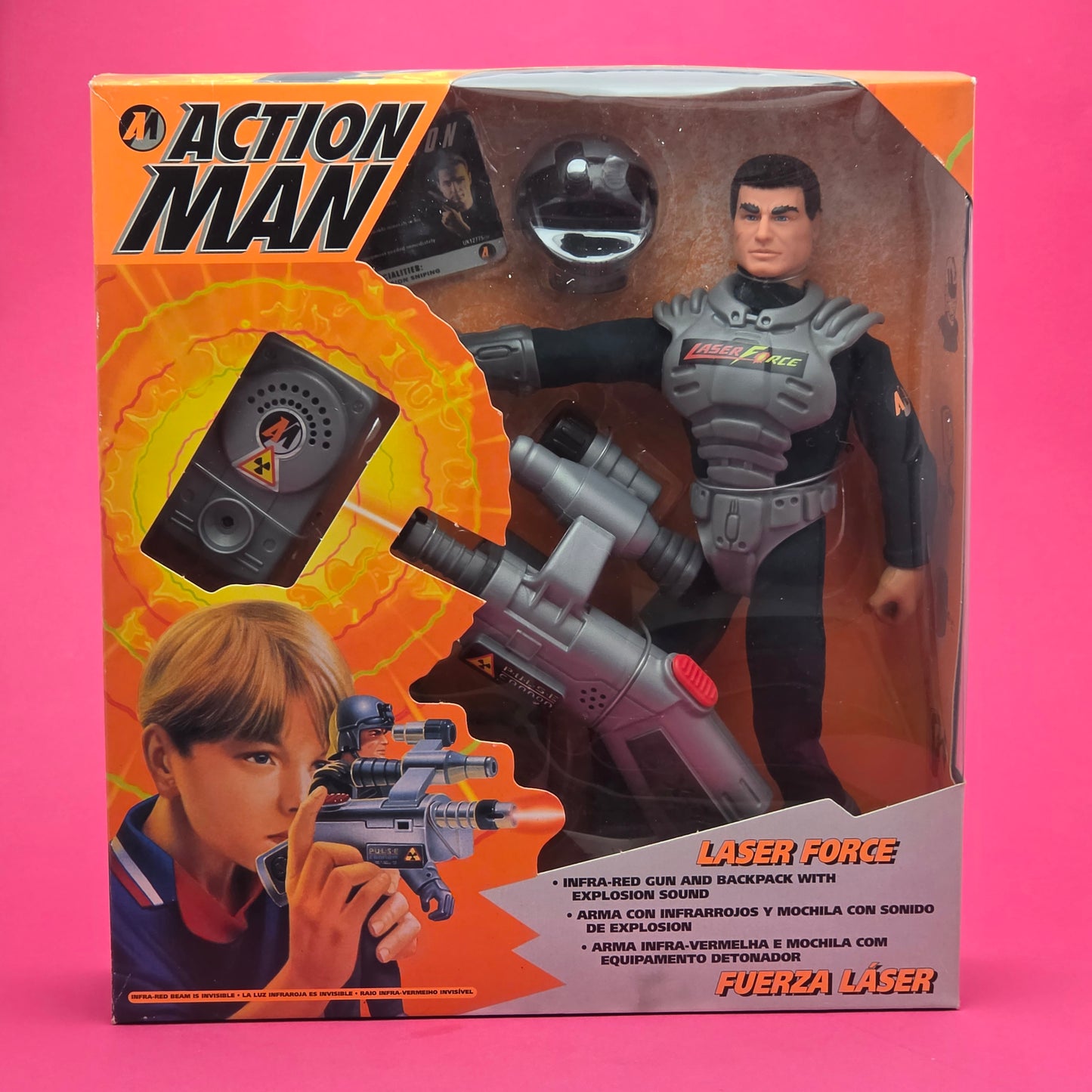 ACTION MAN ☆ LASER FORCE Figure Doll ☆ Vintage HASBRO SEALED BOXED 90's
