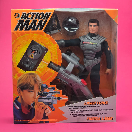 ACTION MAN ☆ LASER FORCE Figure Doll ☆ Vintage HASBRO SEALED BOXED 90's