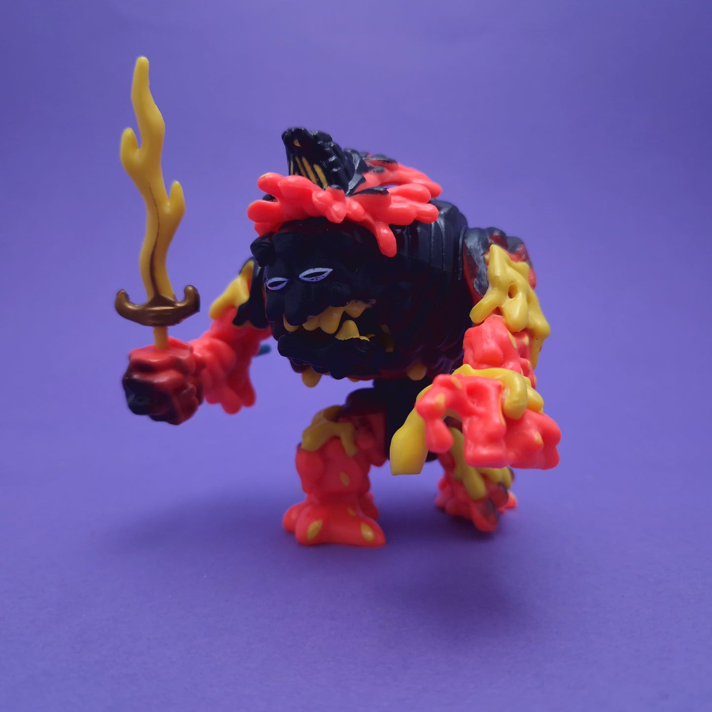 MIGHTY MAX ☆ MELTS LAVA BEAST Battle Warrior Vintage Figure Playset ☆ Complete Loose