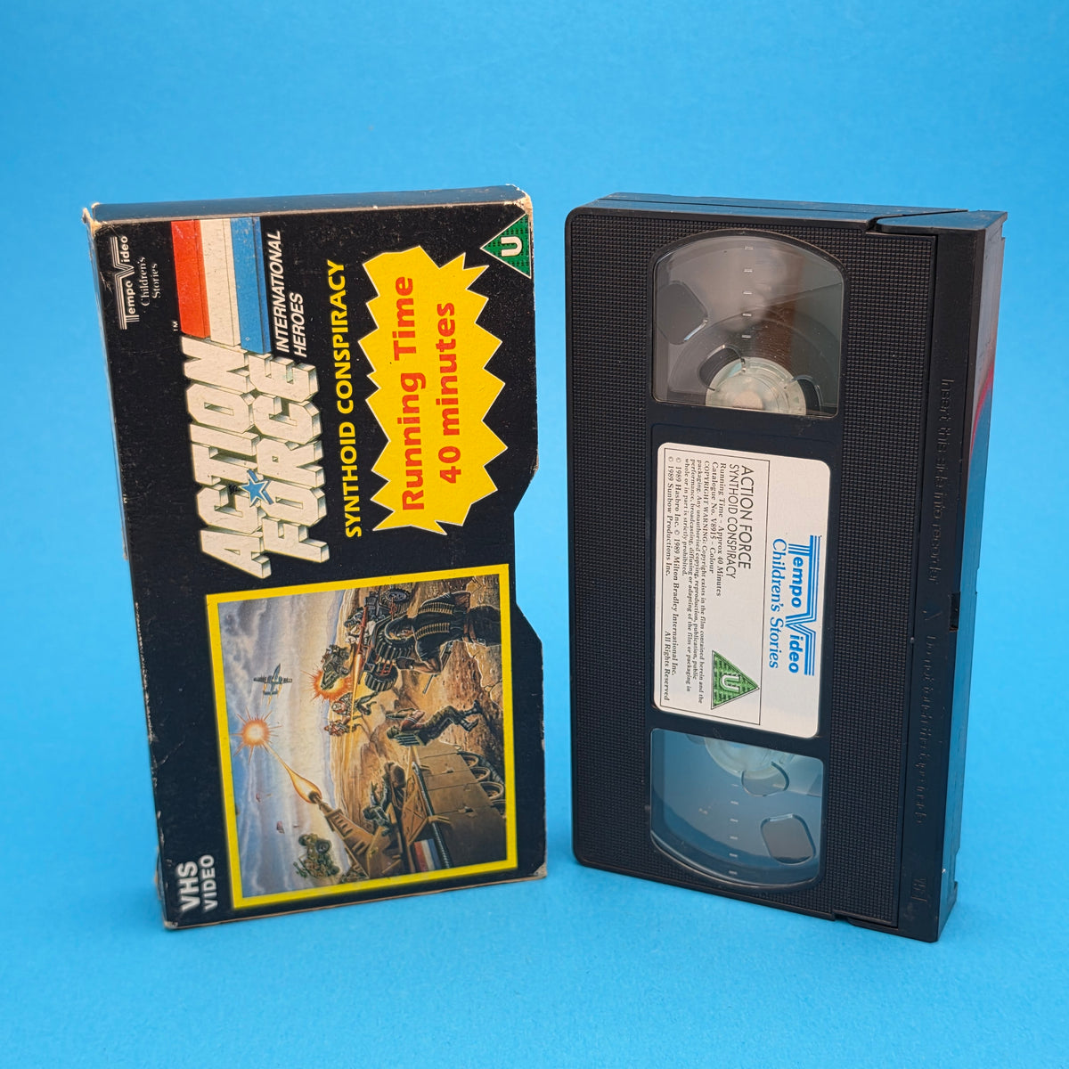 VHS Video ☆ ACTION FORCE SYTHOID CONSPIRACY ☆ U Cert Vintage Tape RARE Sleeve