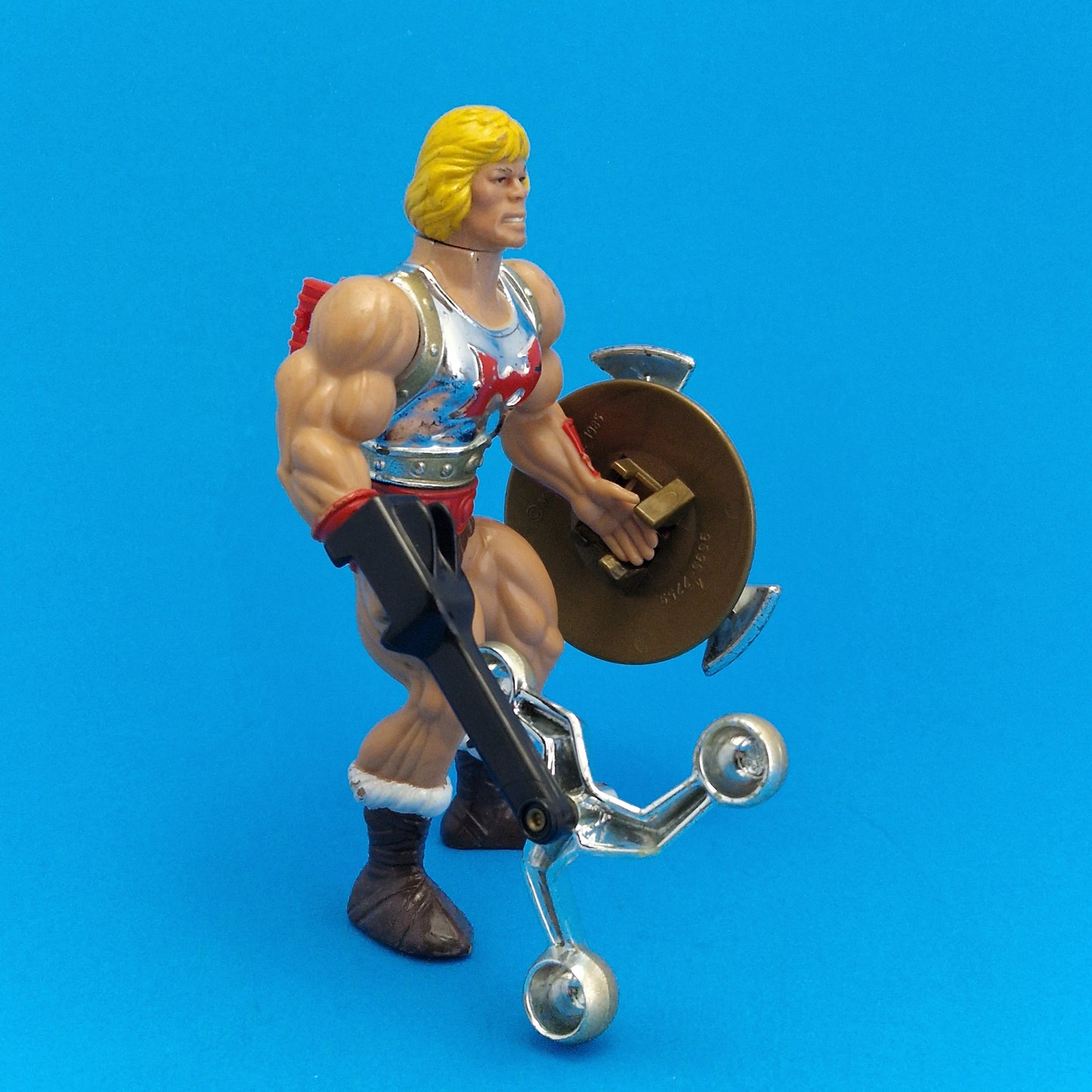 MASTERS OF THE UNIVERSE ☆ FLYING FISTS HE-MAN Vintage Figure ☆ MOTU Complete 80s Mattel Original