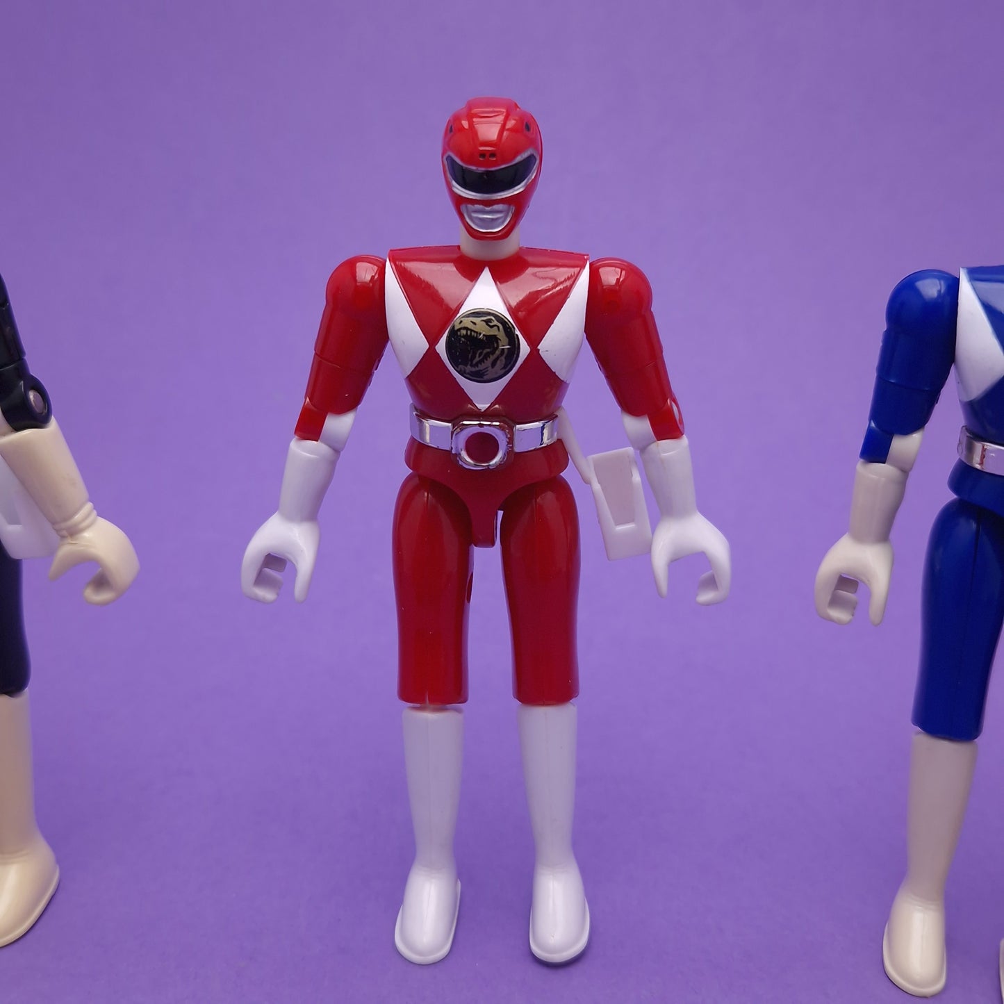 POWER RANGERS MMPR ☆ BLACK BLUE RED Rangers Figures ☆ Vintage Bandai 90s