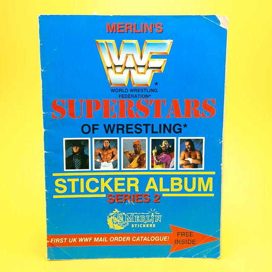 WWF MAGAZINE ☆ STICKER ALBUM MERLIN SUPERSTARS SERIES 2 1991 Vintage Wrestling ☆ Titan Sports