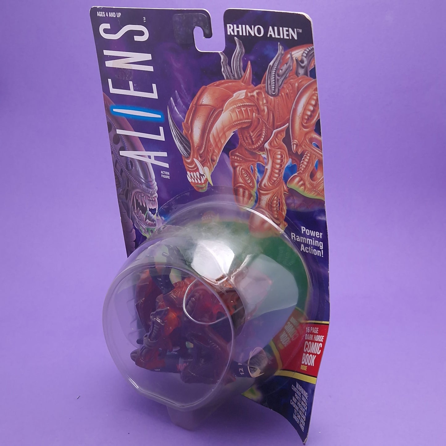 ALIENS ☆ RHINO ALIEN Vintage Figure ☆ Sealed MOC Carded 90s Kenner Original