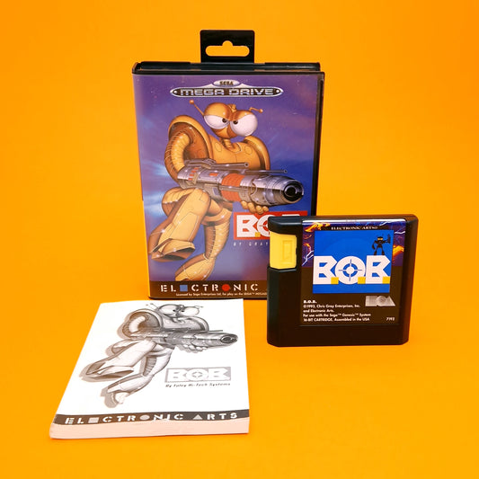 SEGA MEGA DRIVE ☆ B.O.B. ☆ Bob Vintage Retro Game CIB Manual Boxed